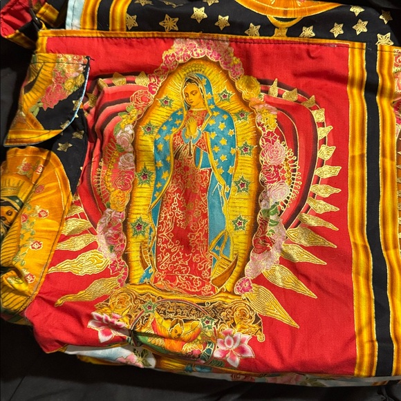 Colorful Crossbody Bag with Religious Print - Picture 5 of 8